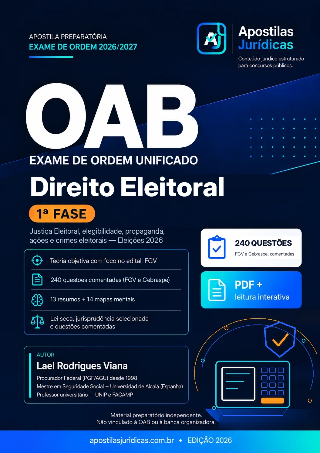 Capa — Direito Eleitoral para OAB 2026