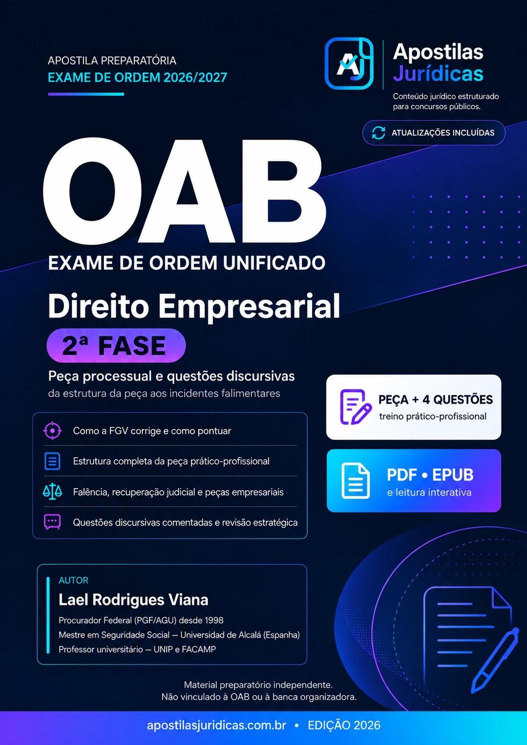Capa — Direito Empresarial para 2ª Fase OAB 2026