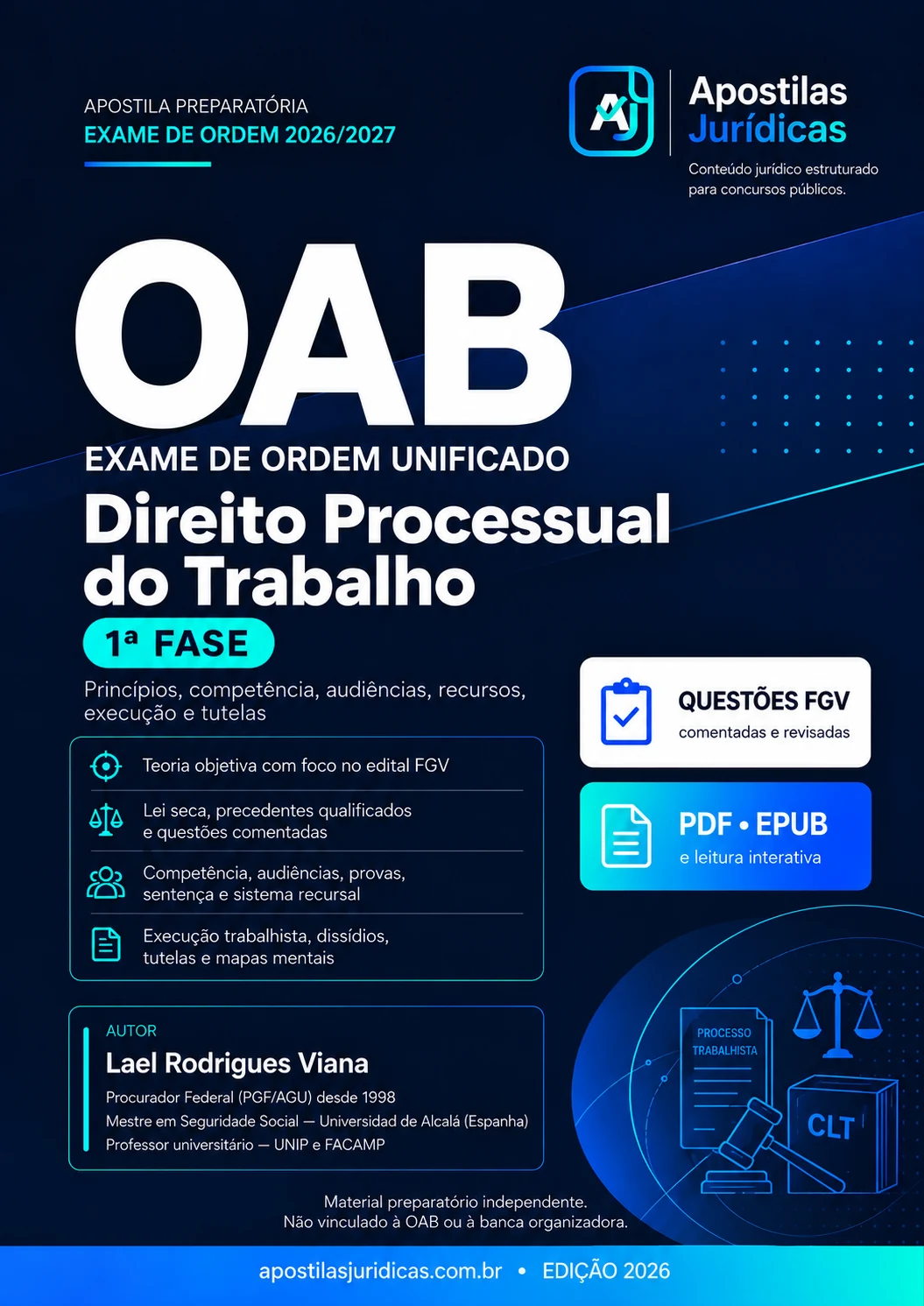 Capa — Direito Processual do Trabalho para OAB 2026