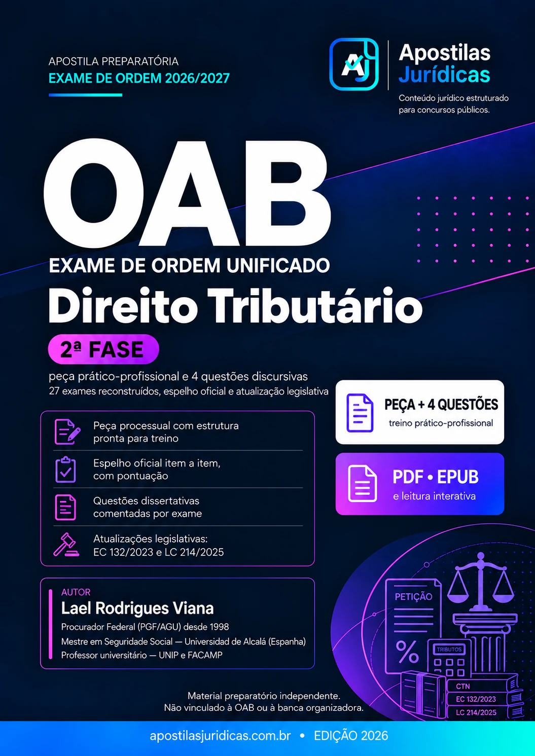 Capa — Direito Tributário para 2ª Fase OAB 2026